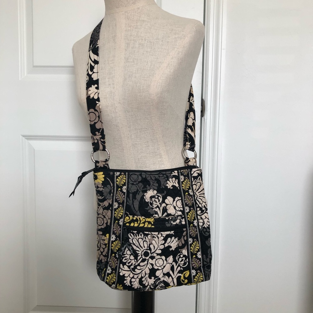 Vera Bradley Baroque Floral Black Crossbody Bag